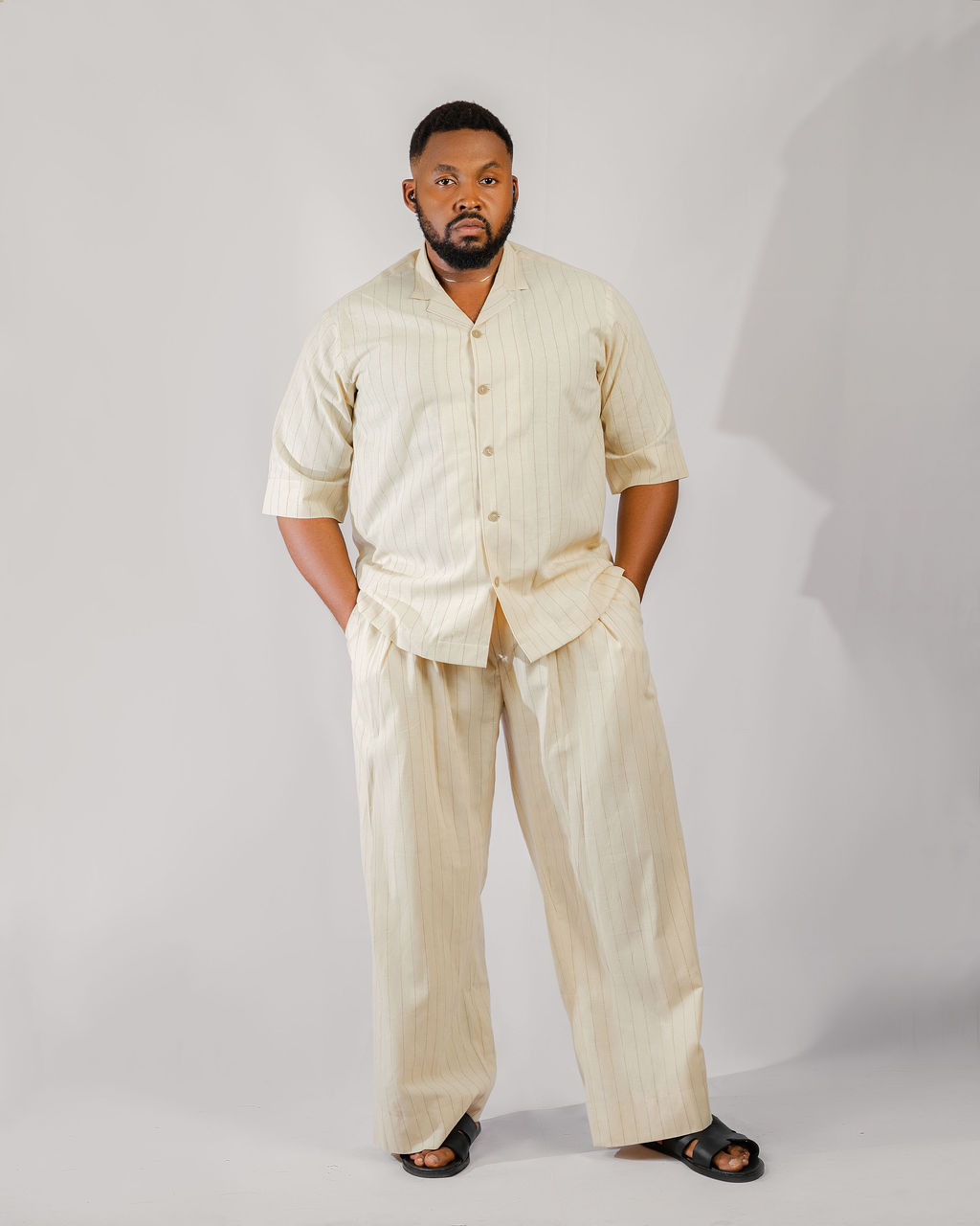 The Executive Pinstripe Set — Front View